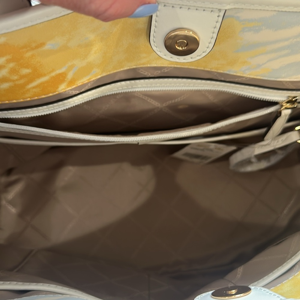 Michael Kors Vibrant Blue and Yellow large tote. NWT - Picture 4 of 13